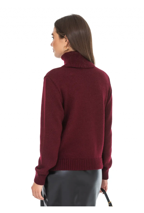 Turtleneck knit pullover 