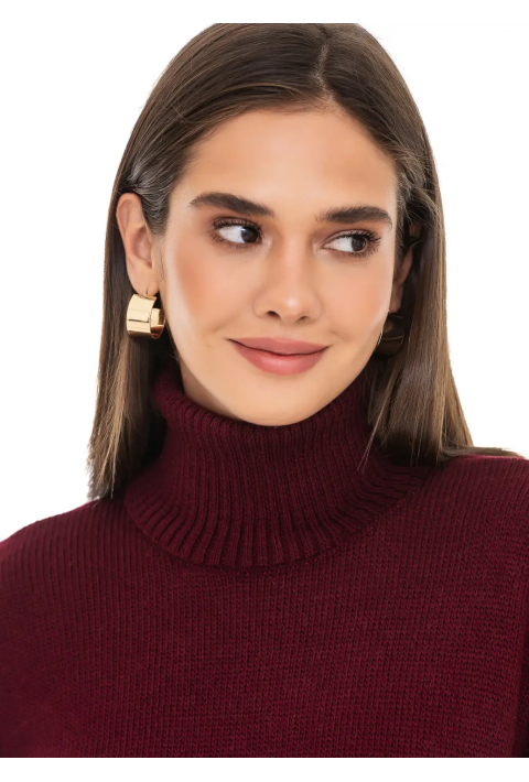 Turtleneck knit pullover 