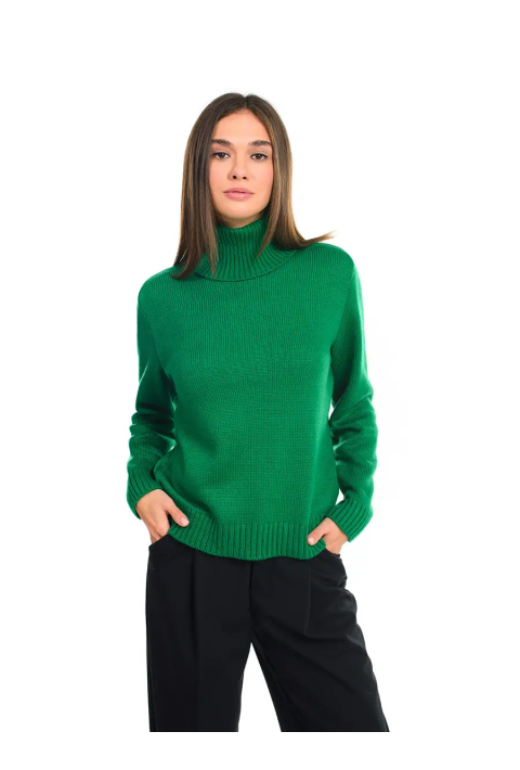Turtleneck knit pullover 