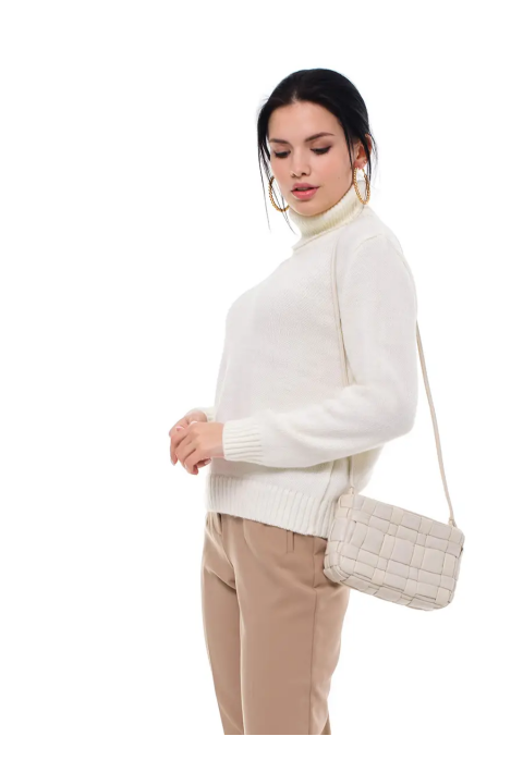 Turtleneck knit pullover 