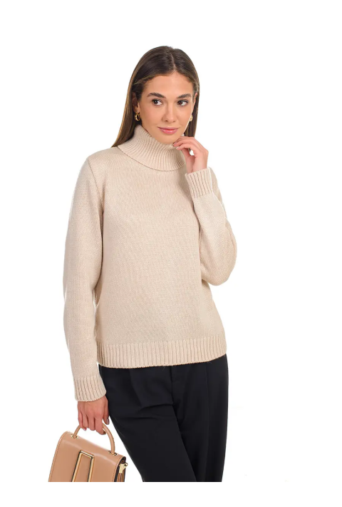 Turtleneck knit pullover 