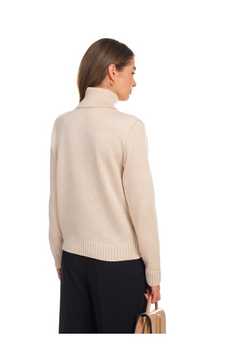 Turtleneck knit pullover 