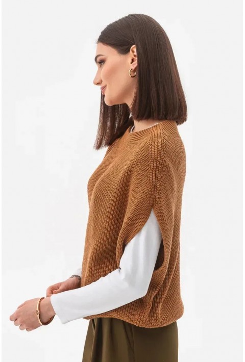 Knit Vest Brun