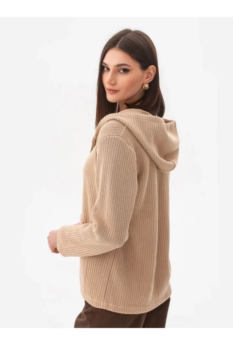 Knit Cardigan Zip Bleige