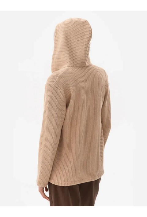 Knit Cardigan Zip Bleige