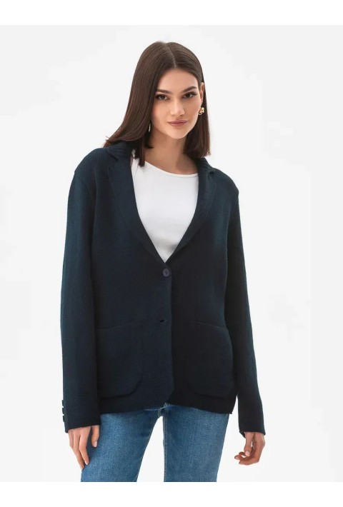 Knit Cardigan Blå