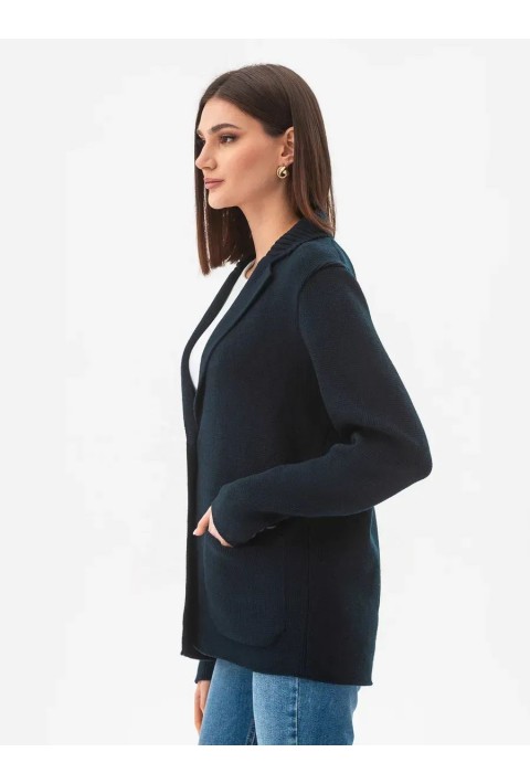 Knit Cardigan Blå