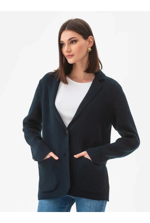 Knit Cardigan Blå