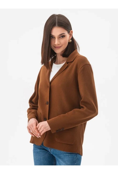 Knit Cardigan Brun