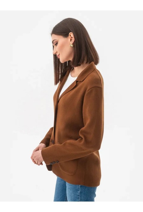 Knit Cardigan Brun