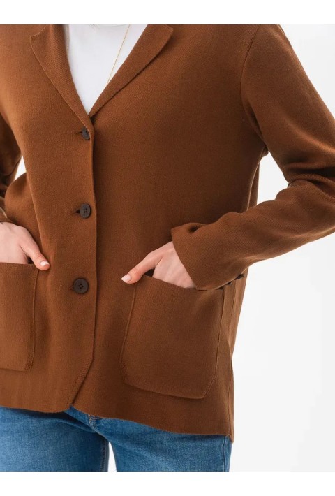 Knit Cardigan Brun