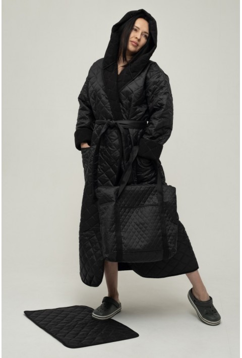 Windproof Bathrobe Black