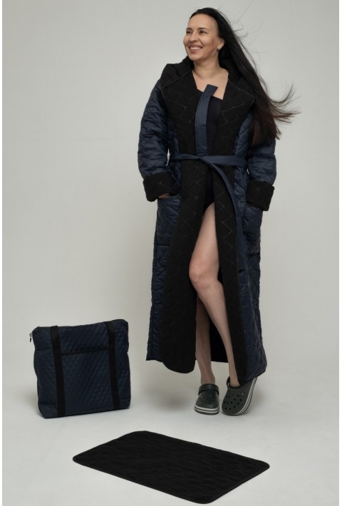 Windproof Bathrobe Dark blue