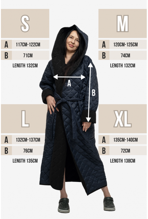 Windproof Bathrobe Dark blue